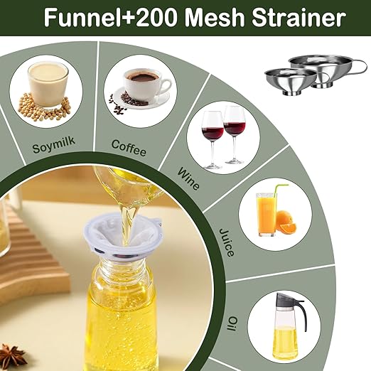 Yevior Canning Funnel for Filling Mason Jars,Bottles (5-Pack)