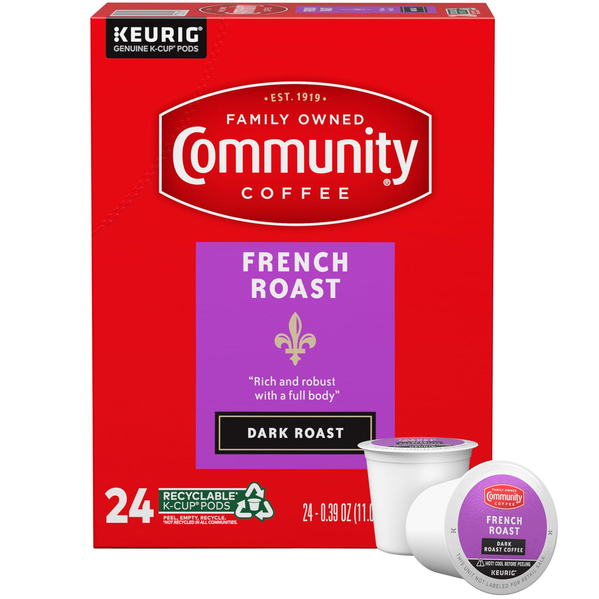 Community Coffee Grandma's Sugar Cookie Keurig K-Cup Pods, Limited Edition Holiday Flavor, Natural Ingredients, 10 Count (Pack of 1)