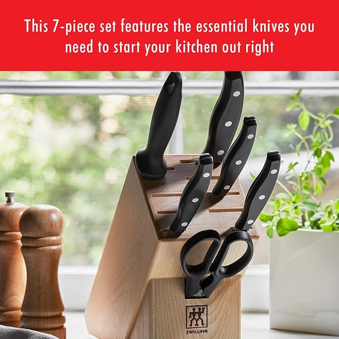 Zwilling Twin Signature 7-Pc Knife Set, Friodur Ice-Hardened Blades