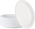 PLASTICPRO 9 inch Round Plastic Plates Microwaveable, Disposable 100 Count