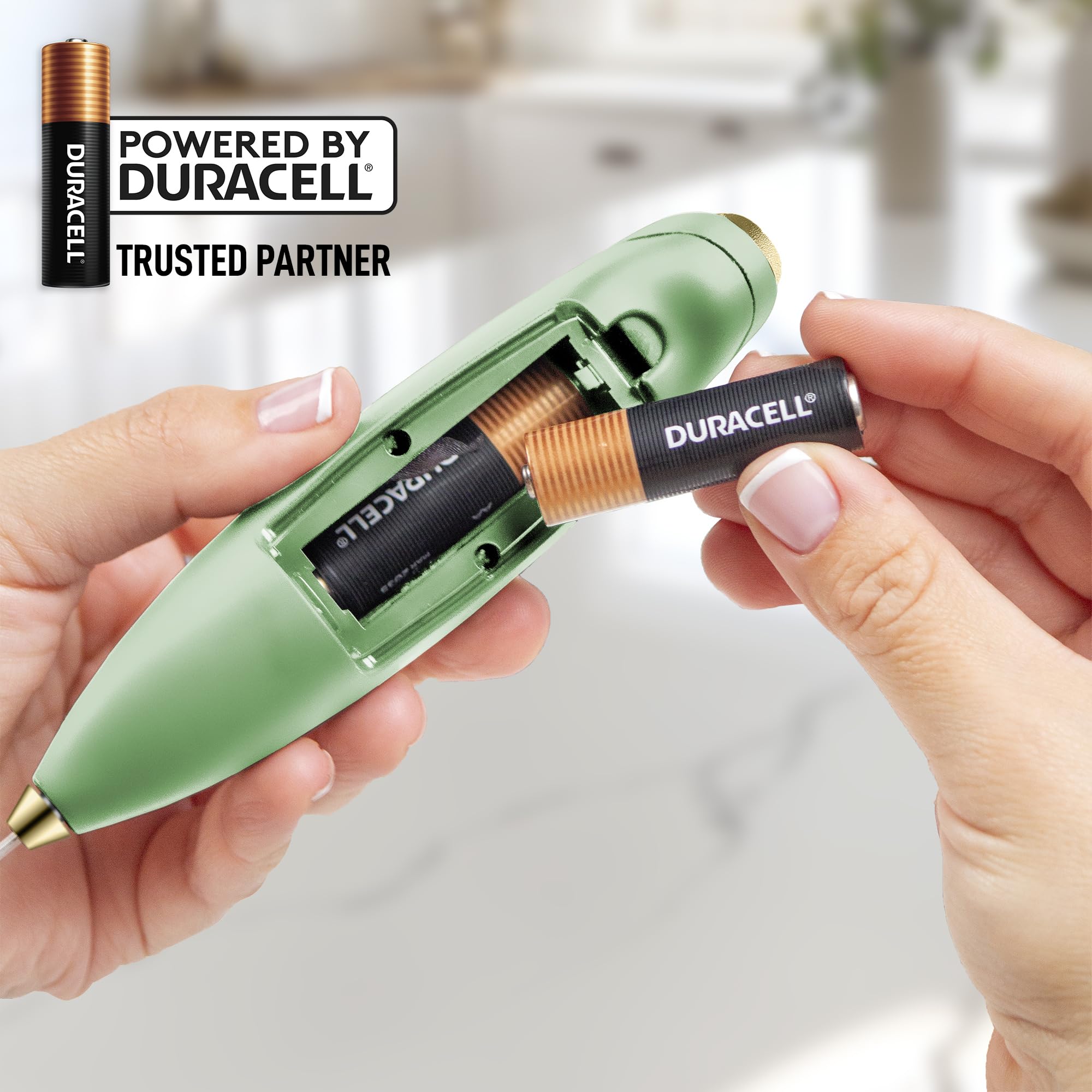 Zulay Kitchen Powerful Milk Frother Wand With Duracell Batteries - Ultra Fast Handheld Drink Mixer - Electric Whisk Foam Maker for Coffee, Lattes, Cappuccino & Matcha - Z1 Motor - Forest Gold