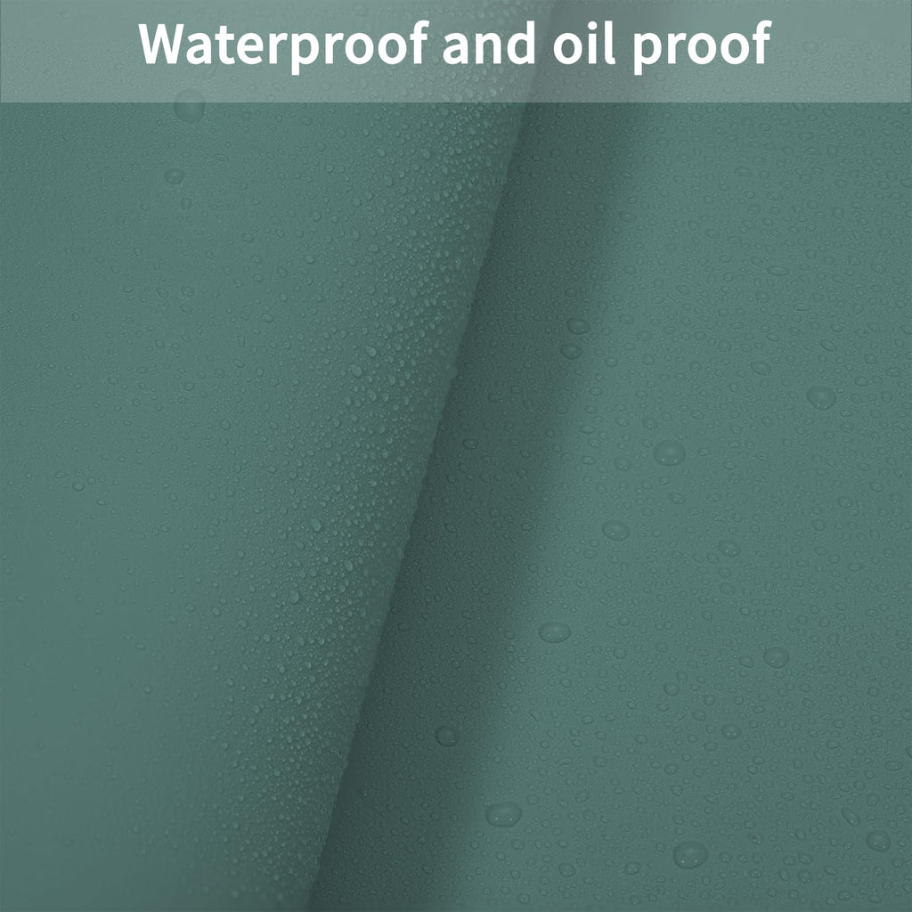 Zinkooat Faux Leather Table Cover,1.8mm Thick,24x48 Inch Desk Cover,Large Desk Mat,Table Protector,Table Cover Protector,Office Desk Cover,Coffee Table Protector(Aqua Blue+Gray,24x48)