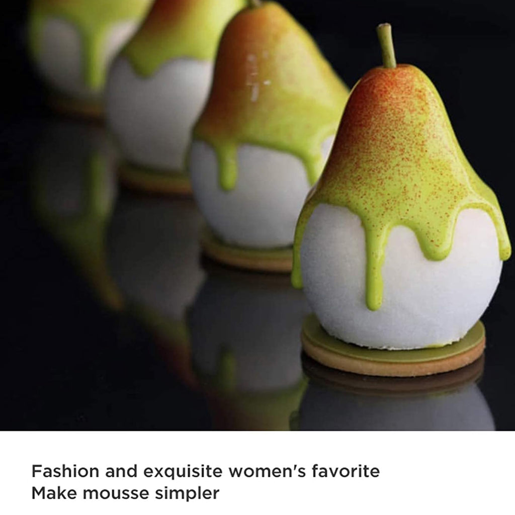OCPO Kitchen Pear Silicone Mold for Baking Mousse Cake, 8 Cavities