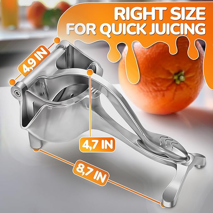 Manual Juicer Hand Press, 0.6 L, Ergonomic Handle, Aluminum Alloy