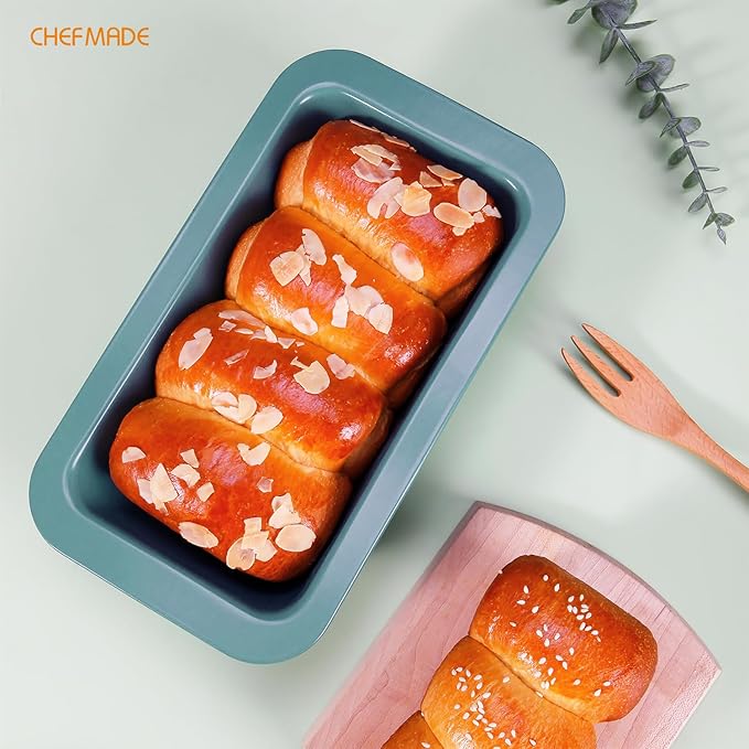 CHEFMADE Mini Bread Loaf Pan, Nonstick 3" x 5.8" Oven Meatloaf Bakeware