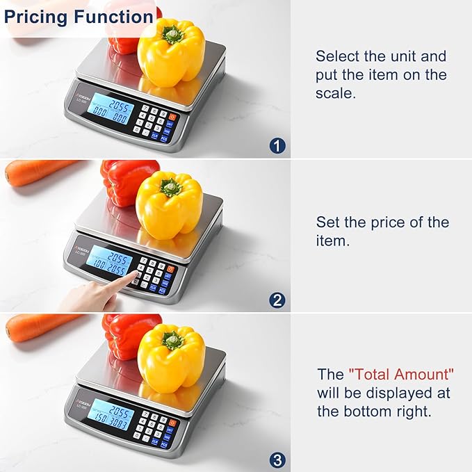 Atogou 66lb Food Scale, Commercial Kitchen Scale with Price Computing
