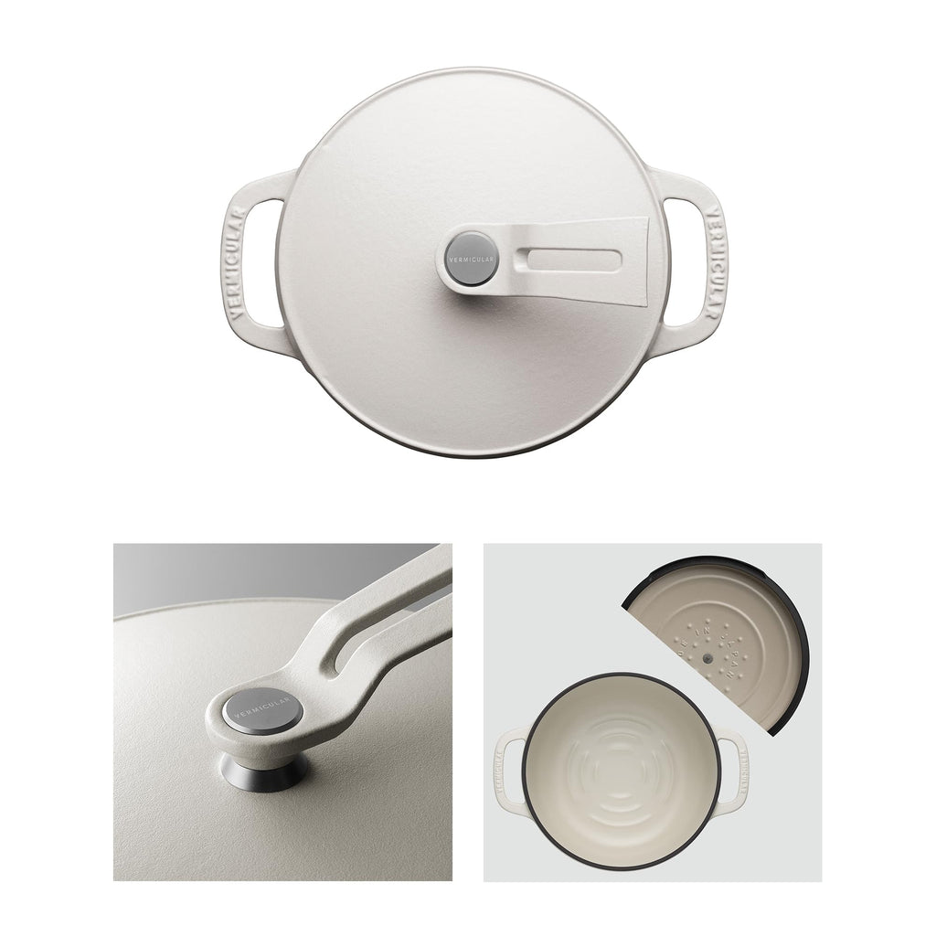 Vermicular Oven Pot 2.0 | 14cm (1qt) - Matte Linen Beige