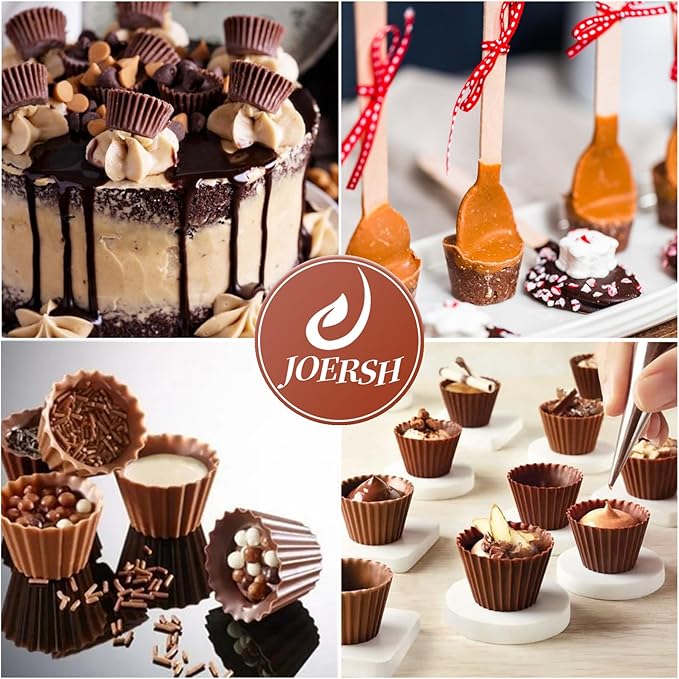 JOERSH Mini Peanut Butter Cup Silicone Mold, 30-Cavity