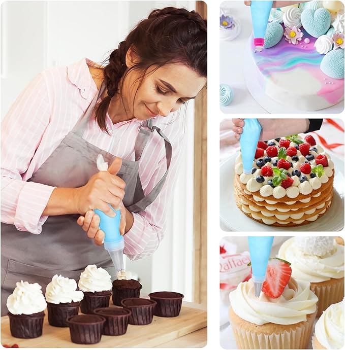 Uten Cake Decorating Supplies Kit 60pcs, with Turntable Cupcake Stands