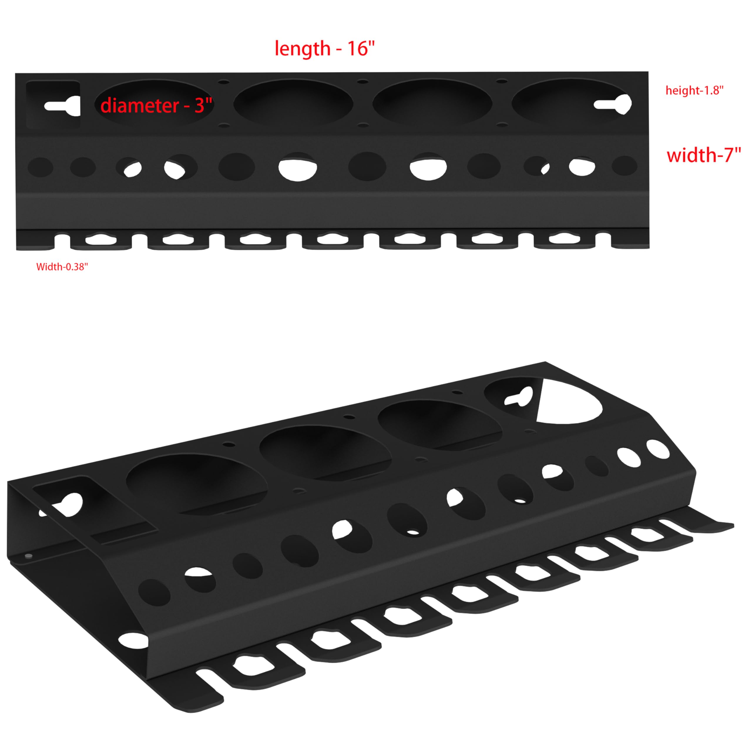 Kryptholder Bottle Storage Rack, 1pc-Black