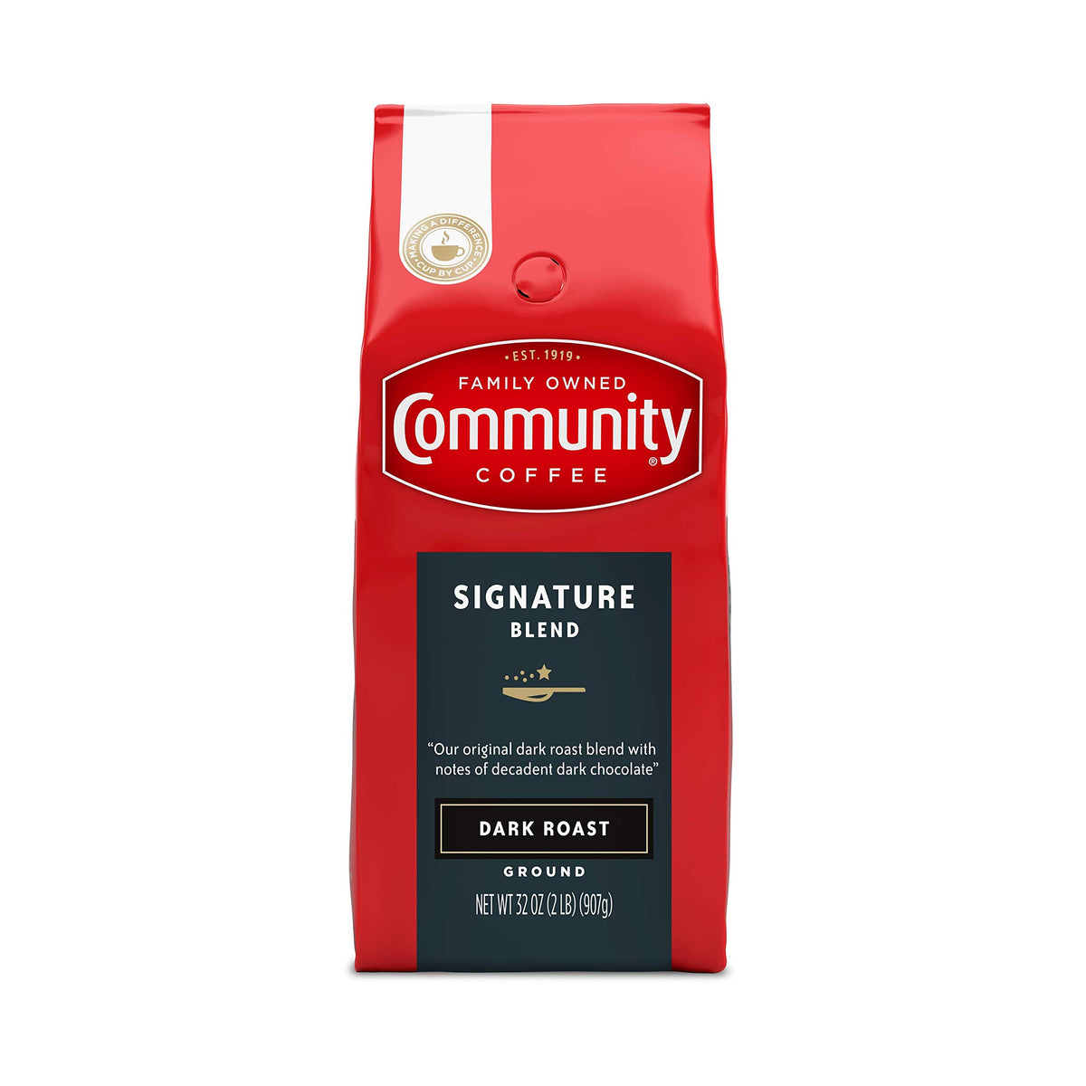 Community Coffee 100% Colombia 72 Ounce, Medium Dark Roast Ground Coffee, 12 Ounce (Pack of 6)