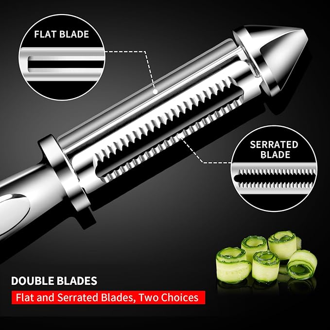 MAD SHARK Ultra Sharp Potato Peeler, Fruit Carrot Veggie Peelers for Kitchen,Vegetable Peeler with Ergonomic Non-Slip Handle (sliver)