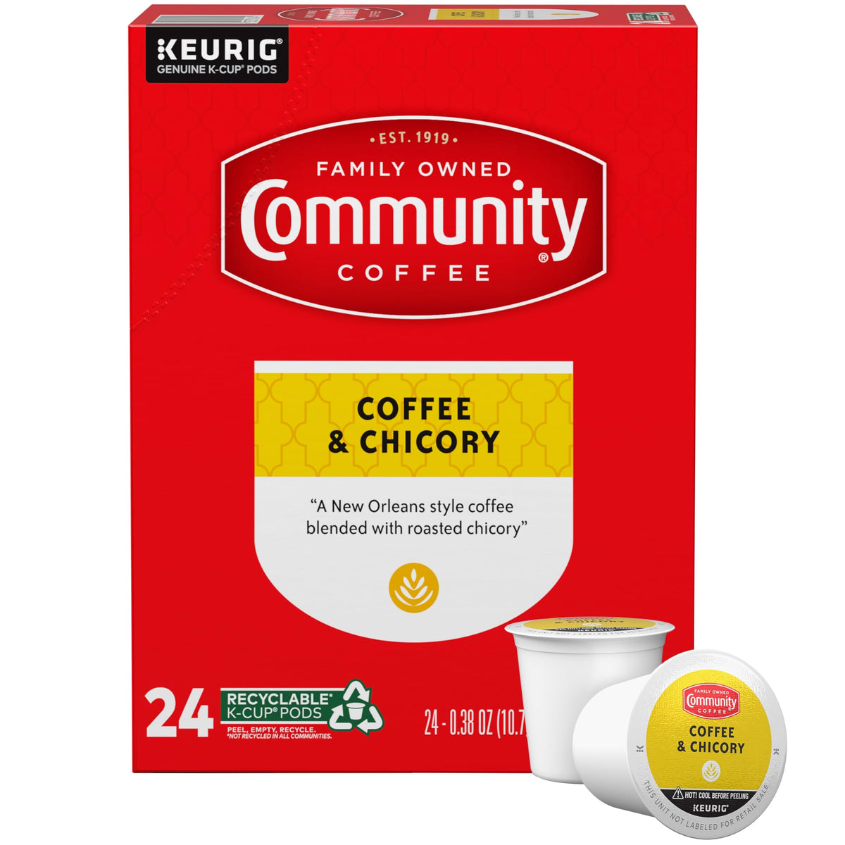 Community Coffee Grandma's Sugar Cookie Keurig K-Cup Pods, Limited Edition Holiday Flavor, Natural Ingredients, 10 Count (Pack of 1)