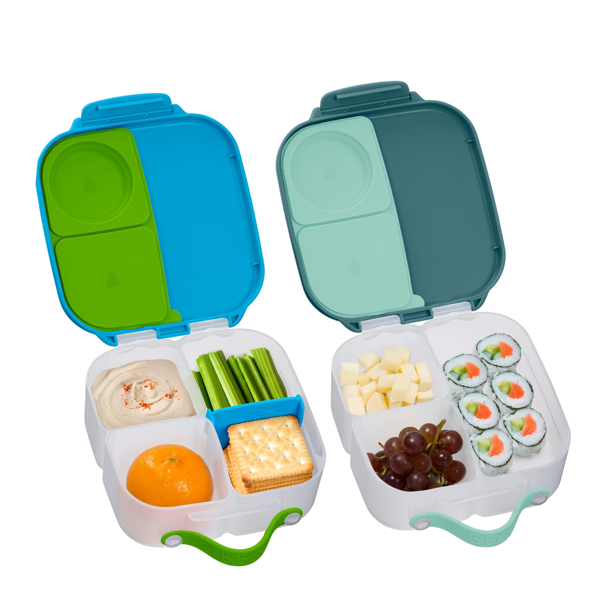 b.box Mini Lunch Box 2-Pack, Snack Containers for Kids, Lunch Box Kids