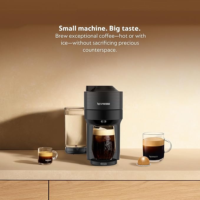 Nespresso Vertuo Pop+ Coffee Machine & Samra Origins Pods by De'Longhi