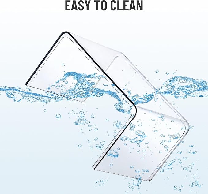 Bobomoment Clear Cabinet Organizer, Stackable Shelf Organizer Set of 2