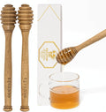 KYVANDO Brazilian Cherry Wood Honey Dipper - Durable & Warp-Resistant, Preserves Honey Purity, 2pcs, 6.3 Inch