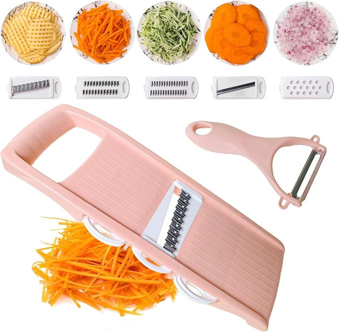 Mandoline Slicer for Kitchen 7-in-1 Mandoline Food Slicer