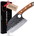 Matsato Cleaver Knife – Japanese Steel Cooking Butcher Knife for Meat & Vegetables Chopping, 5.8 Inch Kitchen Knife, Kitchen Gift for Men & Women