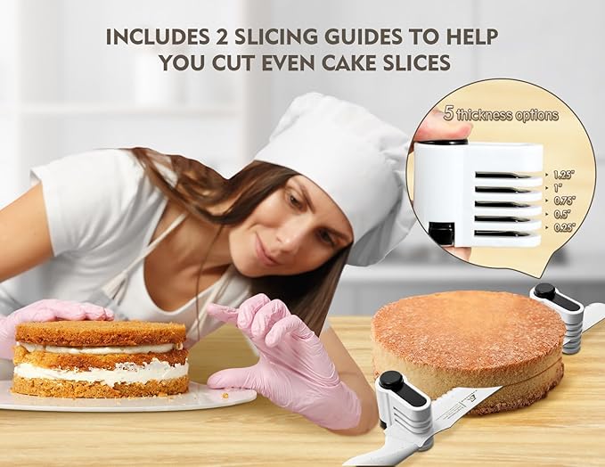 CoquusAid Upgrade Bread Knife for Homemade Bread, World‘s 1st Double Serrated Knife for Crusty Sourdough, 11.6 Inch Stainless Steel Bread Slicer, Professional Sourdough Cutter, Ideal Gift, White