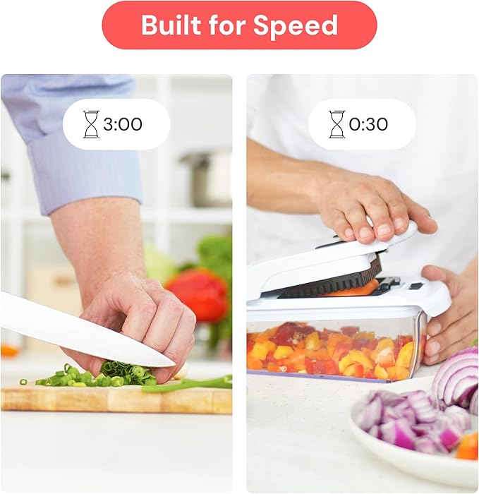Fullstar Pro Original Vegetable Chopper & Spiralizer, Kitchen Prep Tool