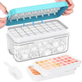 PHINOX Ice Cube Tray with Lid and Bin, Easy Release 56 Cubes for Freezer