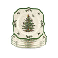 Spode – Christmas Tree – Christmas Tree Scalloped Salad Plate - Set of 4