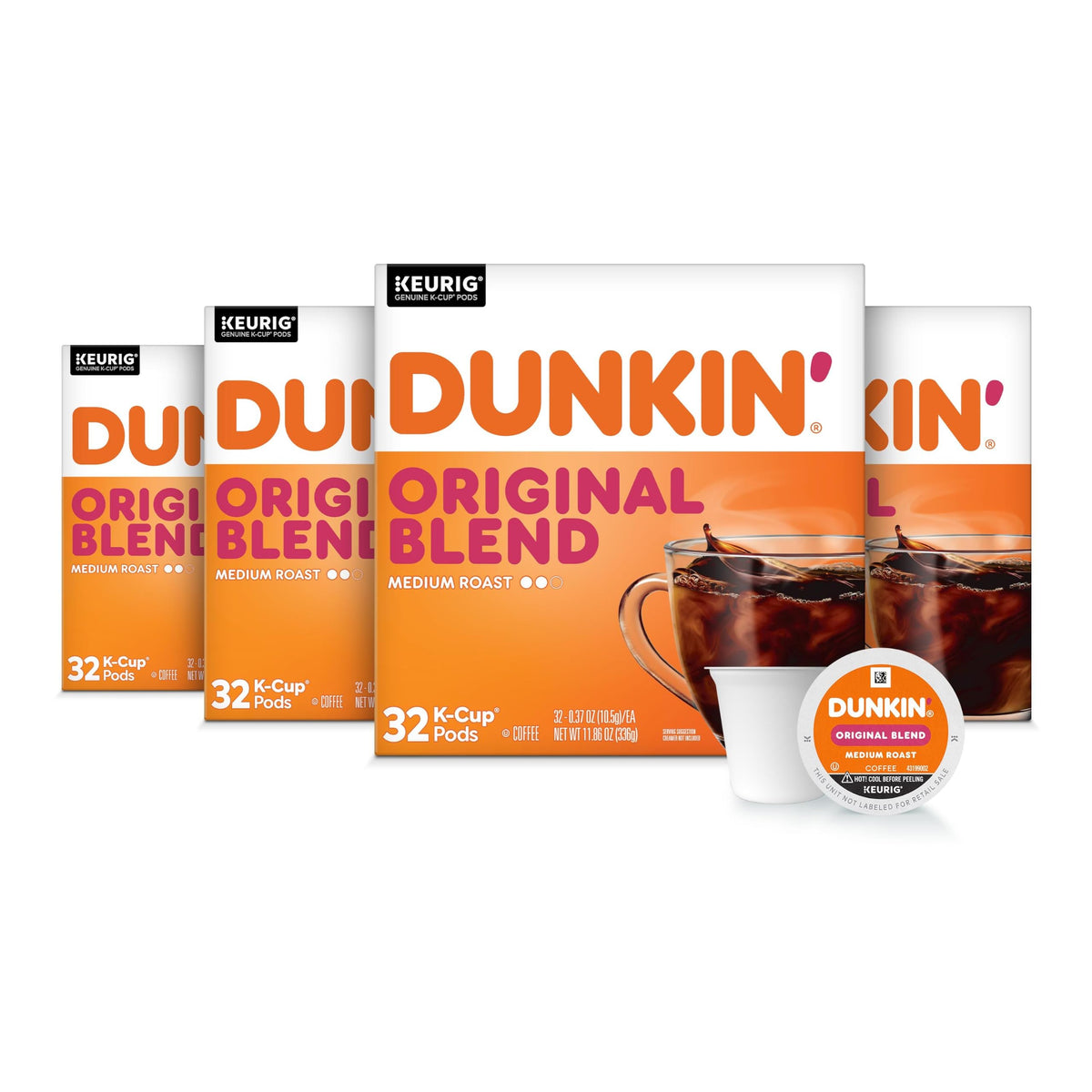 Dunkin’ Original Blend Medium Roast Coffee, Keurig K-Cup Pods, 88 Count