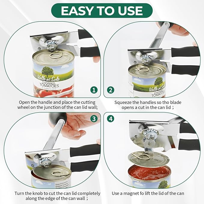 Roryimke Commercial Can Opener Manual Heavy Duty for Seniors for Kitchen