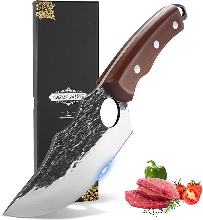 ACEKNIFE 6 Inch Meat Cutting Boning Knife, German Steel, With Sheath