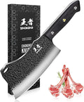 ENOKING 7.1″ Butcher Knife & Chef’s Knives – Hand Forged High Carbon Stainless Steel, Full Tang Meat Cleaver for Kitchen & Outdoor Meat Cutting
