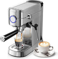 Havato 20 Bar Espresso Machine, Compact Espresso Coffee Maker with Milk Frother for Latte/Cappuccino, Auto Clean/34oz Removable Tank/Auto Shut-Off, Espresso Maker for Home/Office, Stainless Steel