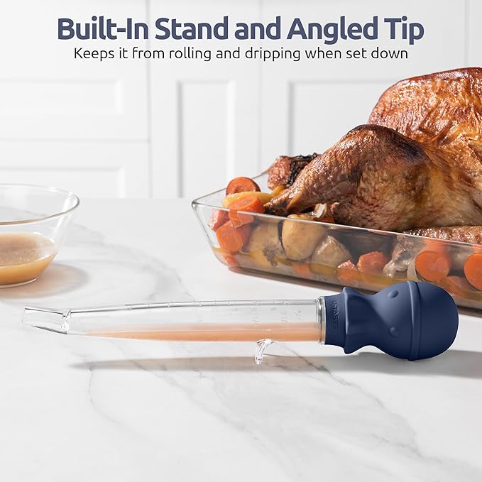 U-Taste Turkey Baster for Cooking, Basting Bulb with Brush, Midnight Blue