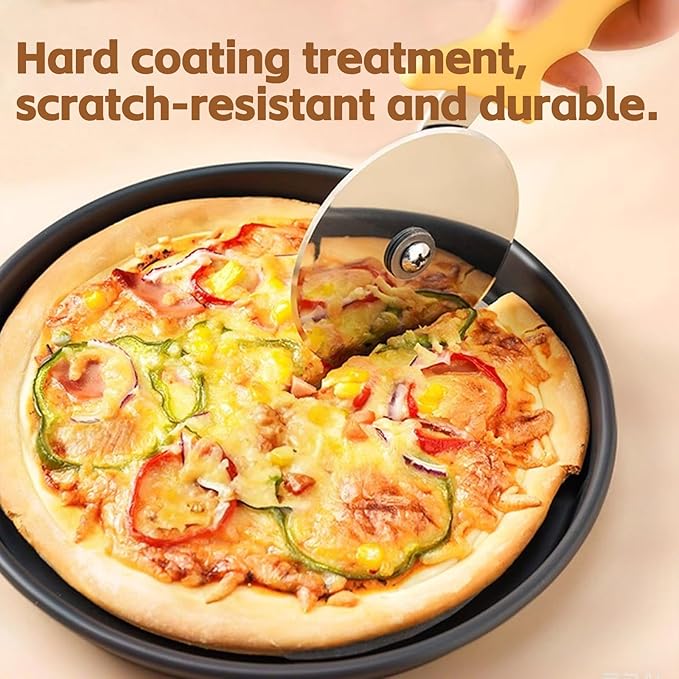 12 Inch Pizza Pan for Oven, Nonstick Aluminum Pizza Baking Tray, 2 Pack