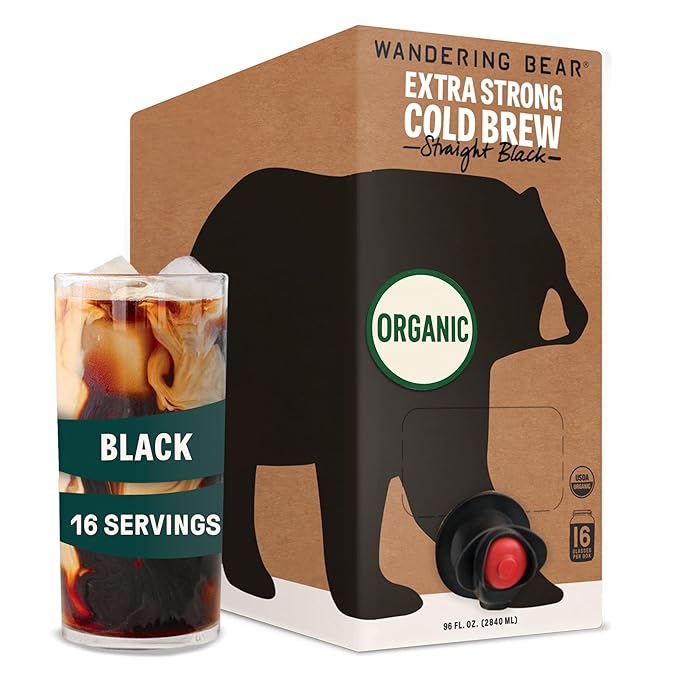 Wandering Bear Straight Black Organic Cold Brew Coffee On Tap