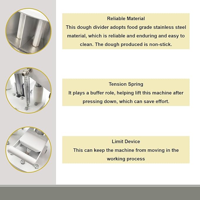 BANFLUXION 18PCS Table Top Manual Dough Divider Manual Hydraulic Dough Dividing Machine 2 Trays Manual Equal Dough Cutter Bread Bakery Dough Cutter Machine 2.12oz-11.29oz(60g-320g)/pcs