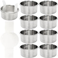 Norcoin 9 Pack 4 Inch Cake Pan Set with 100 Easy Lift Paper Liners Mini Round Cake Pan Stainless Steel Baking Pans for Oven Birthday Wedding Party Dishwasher Safe