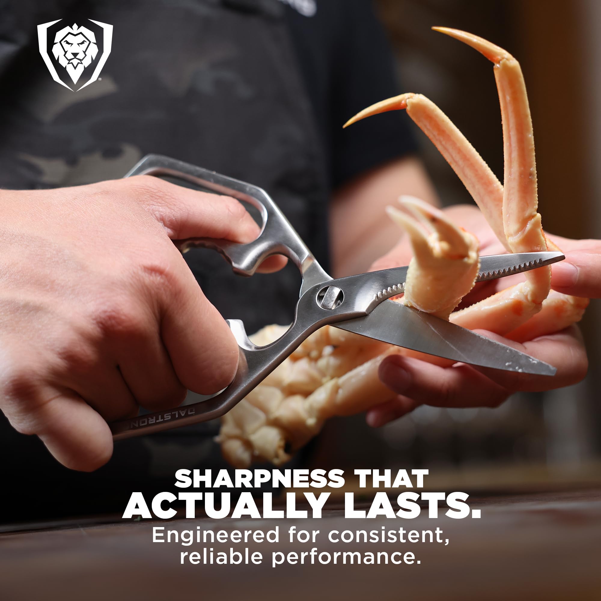 Dalstrong Kitchen Scissors — Japanese Stainless Steel Shears, Ambidextrous, Detachable for Cleaning — For Spatchcocking Chicken, Trimming Herbs, Pizza, Flatbread & Package Opening