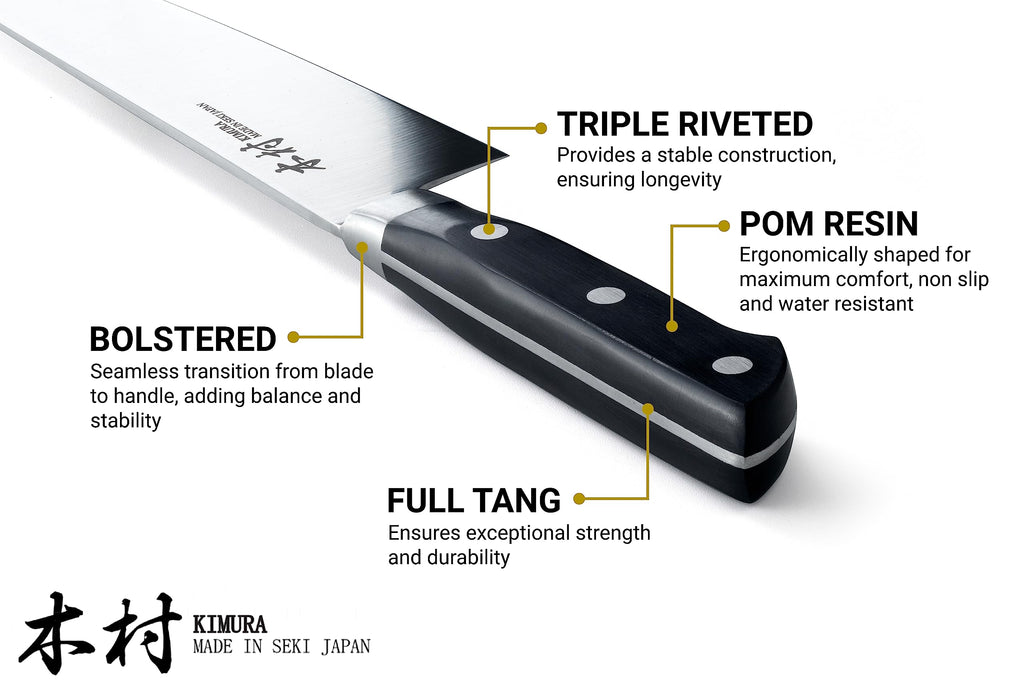 Kimura Paring Knife, [Made in Japan], 3.5 inch Professional Chef Knife, Ultra Sharp High Carbon Molybdenum Stainless Steel Kitchen Knives, Chefs Knife with Ergonomic Handle - Japanese Chef's Knife