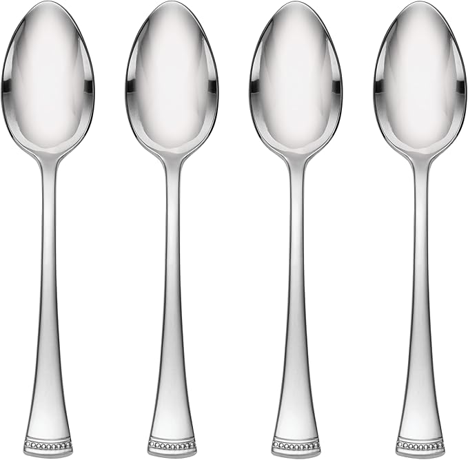 Lenox Portola Dinner Spoons Silverware Set for 4, Flatware