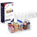 ClearSpace Plastic Pantry Organization and Storage Bins with Removable Dividers – XL Perfect Kitchen / Refrigerator/ Cabinet Organizers, 2 Pack