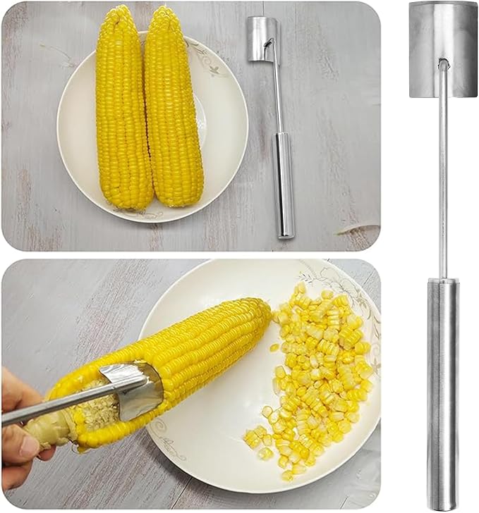 Corn Peeler For Corn On The Cob，Stainless Steel Corn Peeler, Corn on the Cob Remover, Fast and Safe, For Home Kitchens, Restaurants, Outdoor Dining