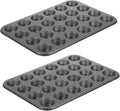 Walooza Muffin Cupcake Pan, Mini Muffin Tins Nonstick 24, Muffin Top Pan and Mini Cheesecake pans, Toast Oven Baking Supplies Non Stick Cake Pans Muffin Tray