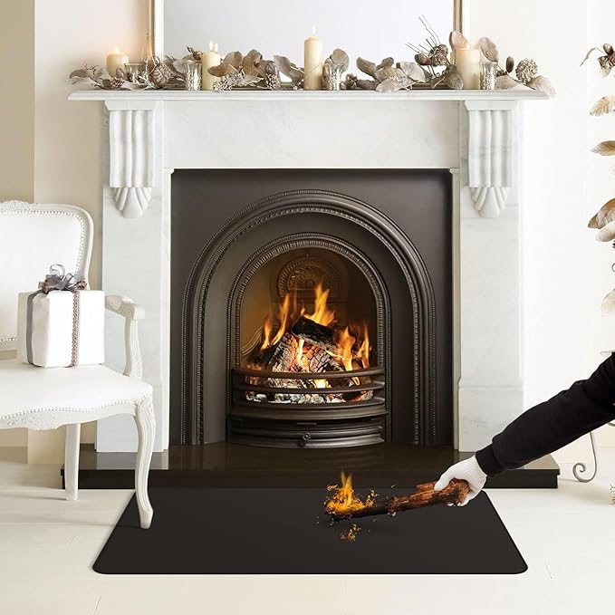 46×26 inches Rectangle Fire Pit Mat / Fireproof Hearth Mats for Fireplaces