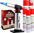 Jo Chef Kitchen Torch, Refillable Butane Torch for Creme Brulee, Cooking