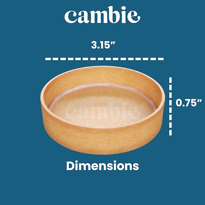 Cambie Sweet Round Large Tart Shells, 3.15" Diameter, French Style Tart Shells with White Chocolate Coating (Pack of 24)