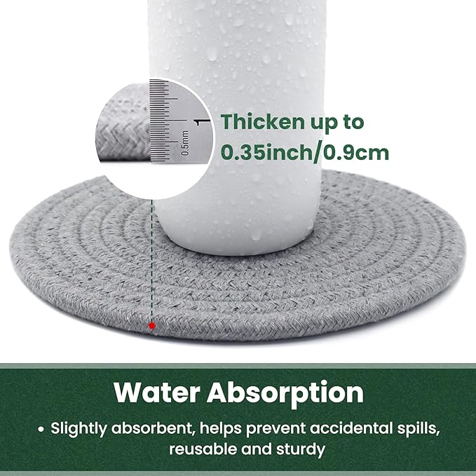 KITLAB 8 Inch Trivets for Hot Dishes, Hot Pots and Pans, 6 Pcs