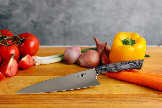 Middleton Made Knives Echo 8 Inch Chef Knife, AEB-L Stainless, Charcoal