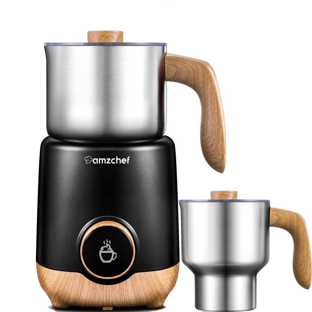 AMZCHEF 8-in-1 Milk Frother and Steamer with 550W IH Induction Heating