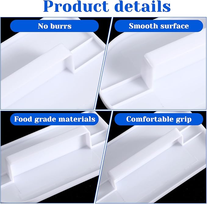 XLIUAX 2 PCS Fondant Smoother, White Plastic Fondant Icing Smoother
